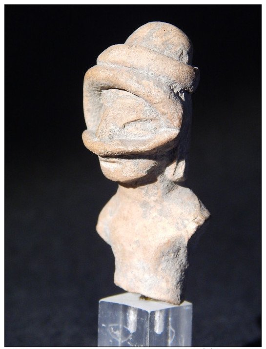 Buste De Jouer De Balle, Veracruz, Mexique Précolombien, 600AD. - Archéologie