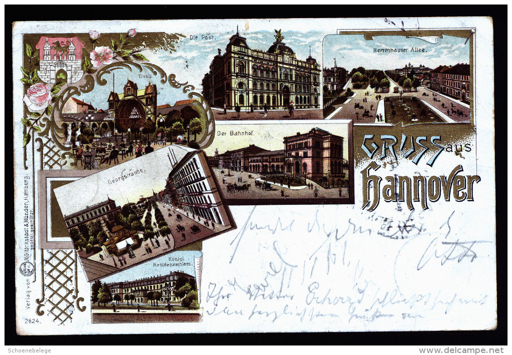 A3037) Belgien Belgium Prachtvolle Ansichtskarte Von Hannover 1897 Mit Nachsendung Und Taxe-Marke - Briefe U. Dokumente