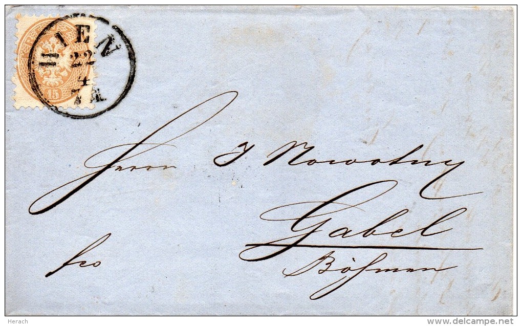 AUTRICHE LETTRE DE WIEN 1865 - Briefe U. Dokumente