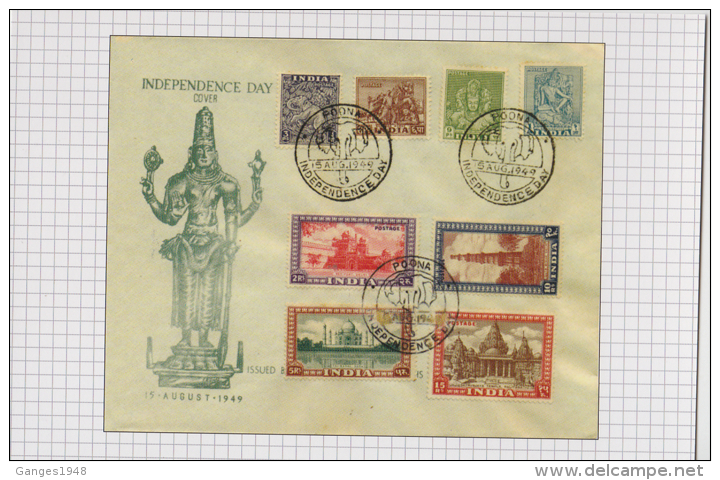 India 2015  RE-PRINTED By P&amp;T Archeological Series 8v  FDC ON Glossy Post Card   # 60064  Inde  Ind - Lettres & Documents