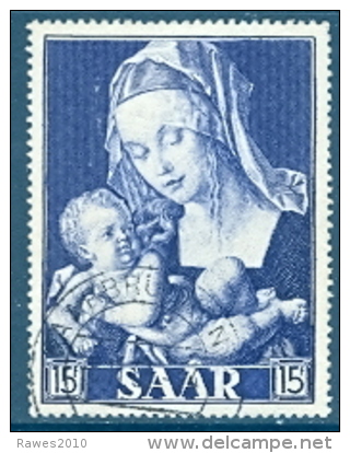 Saarland Mi. 353 Gest. Madonna - Oblitérés