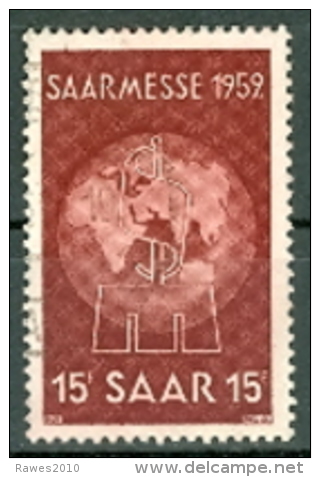 Saarland Mi. 317 Gest. Saarmesse Erdkugel - Used Stamps