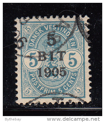 Danish West Indies Used Scott #41 5b On 5c Arms - Danimarca (Antille)