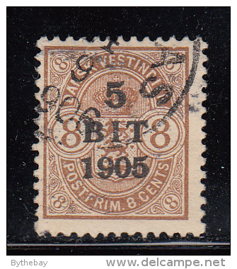 Danish West Indies Used Scott #42 5b On 8c Arms - Danimarca (Antille)