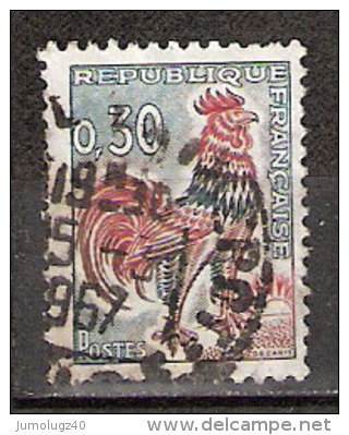 Timbre France Y&T N°1331A (09) Obl.  Coq De Decaris. 0.30 F. Vert, Rouge Et Bistre. Cote 0,15 € - 1962-1965 Cock Of Decaris