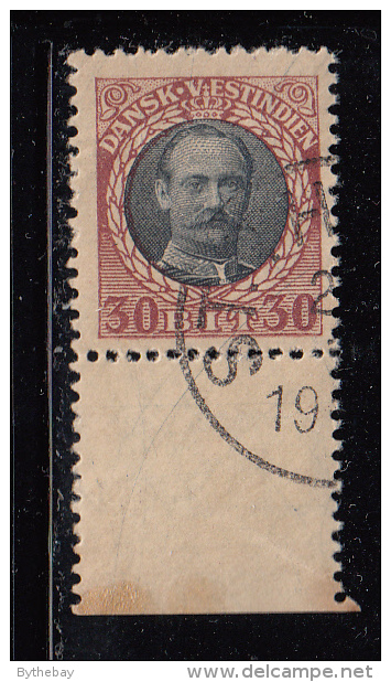 Danish West Indies Used Scott #48 30b Frederik VIII, Margin Copy - Denmark (West Indies)