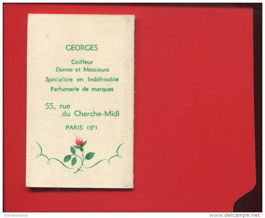 ROSE DE CHERAMY PARIS  COIFFEUR GEORGES  RUE DU CHERCHE MIDI CALENDRIER POCHE 1936 EN TRES BON ETAT - Tamaño Pequeño : 1921-40