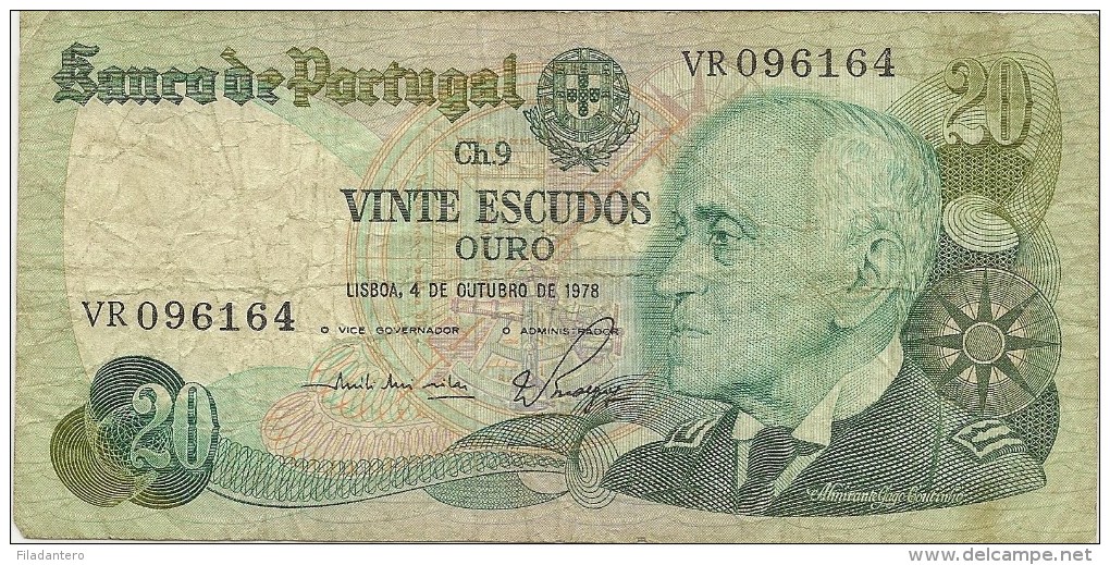 REPUBLICA DE PORTUGAL 1978  20 ESCUDOS  1978   NL392 - Portugal