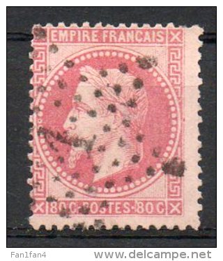 FRANCE - 1863-70 - Napoléon III, Lauré - N° 32 - 80 C. Rose - (Oblitération : Etoile De Paris) - 1863-1870 Napoleon III With Laurels