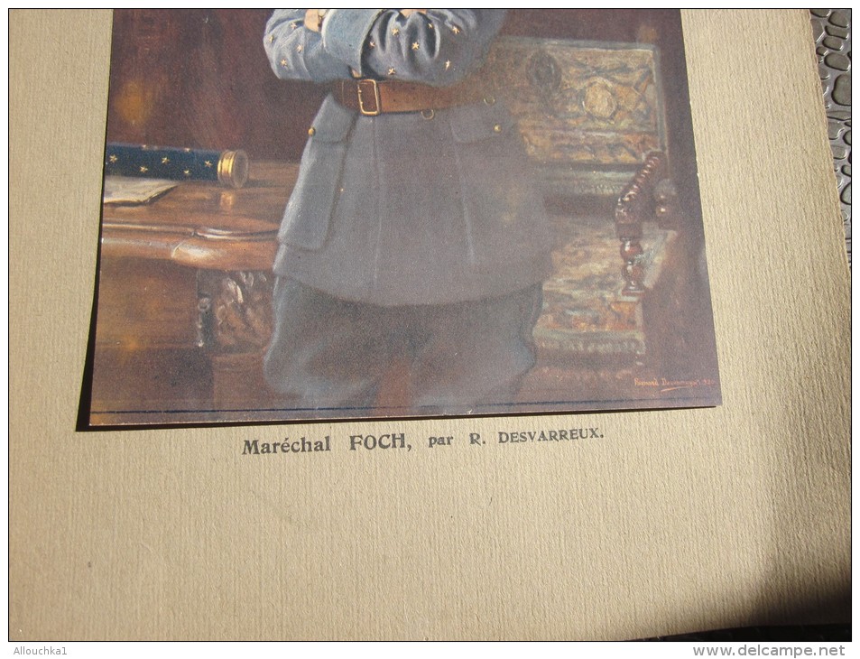 MARECHAL FOCH DE R. DESVAREUX  -MILITARIA-&gt;Reproduction Gravure Personnage Historique PORTANT MEDAILLE HONORIFIQUE - Autres & Non Classés