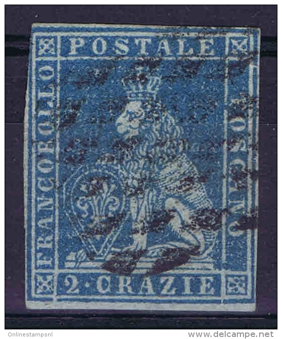 Toscana Sa Nr 5 Azzuro  Yv Nr 5  Used 1851 - Tuscany