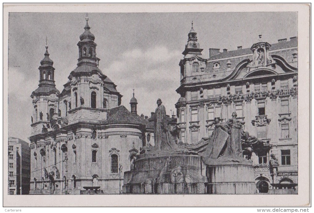 Carte Postale Ancienne,TCHECOSLOVAQUIE, TCHEQUE,TCHEQUIE,PRAHA,PR AG,PRAGUE,HUS DENKMAL,1900 - Tchéquie