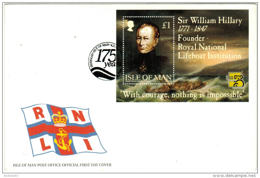 ISOLA DI MAN - ISLE OF MAN - 1999 - 175th Anniversary Royal National Lifeboat Institution - MS Sir William Hillary Fo... - Man (Insel)