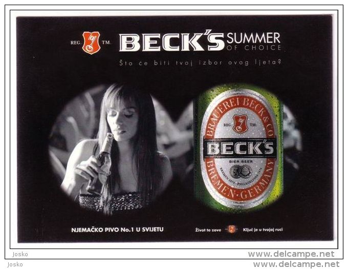 BECK`S  Beer # 2 ( Croatia - Mint Erotic Postcard ) Becks Biere Bier Cerveza Birra Pils Beers Biers Drink Beverage - Other & Unclassified