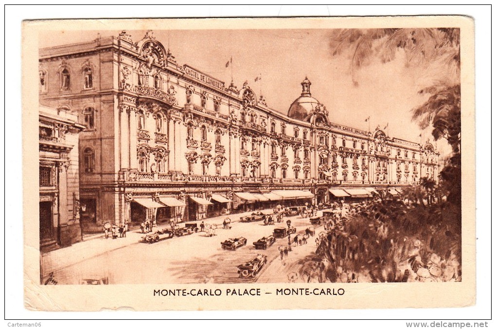 Monaco - Monte Carlo Palace - Monte Carlo - Editeur: Schwob Et Richard - Hôtels