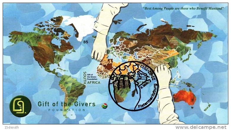 South Africa - 2013 Gift Of The Givers MS (o) - Hojas Bloque