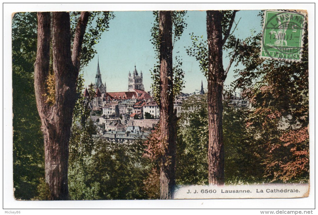 1909-carte Postale TAXEE De Suisse Lausanne Pour Montrichard-41-France--Beau Cachet Lausanne Transit- Griffe Et Timbre T - Marcofilie