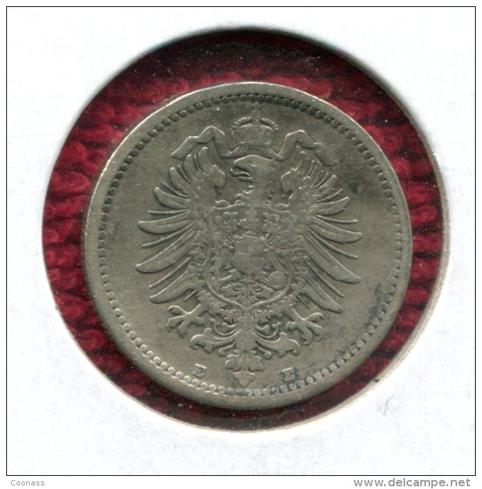 GERMANY 50 PFENNIG KM 6 1876 E VF NR 6.25 - 50 Pfennig