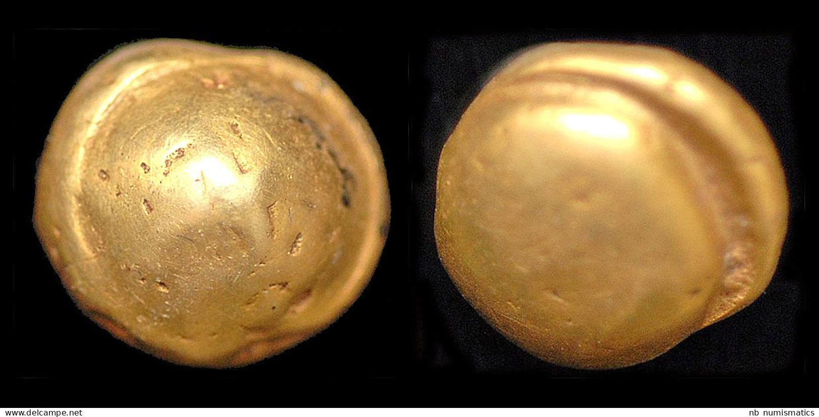 Celtic Gaul Senones AV Stater Belgic Bullet Type, "globule à La Croix" - Gauloises