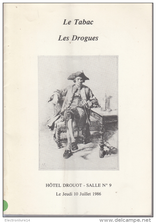 Catalogue D'une Vingtaine De Pages Drouot Le Tabac Les Drogues - Books