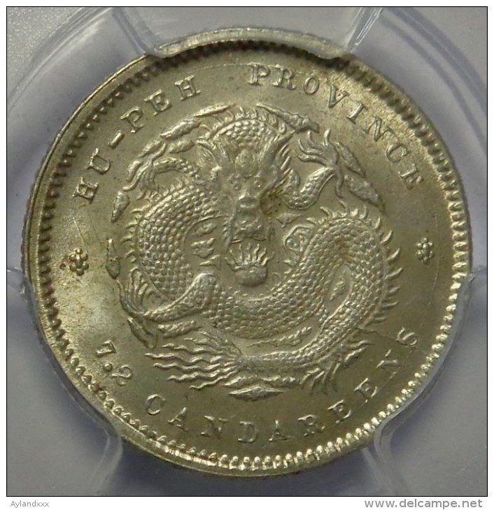 CINA (China): Hupeh (&#28246;&#21271;&#30465;) - 10 Cents 1895/07 - PCGS MS65 - Cina