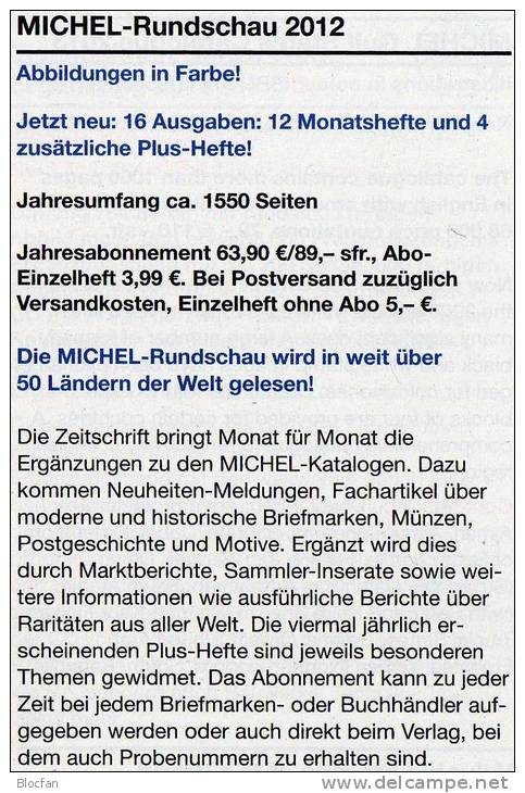 10 verschiedene MICHEL Briefmarken Rundschau neu 50€ new stamps of the world catalogue and magacine of Germany