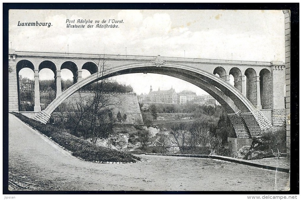 Cpa Luxembourg Pont Adolphe Vu De L' Ouest -- Westseite Der Adolfbrücke     JA15 38 - Luxembourg - Ville