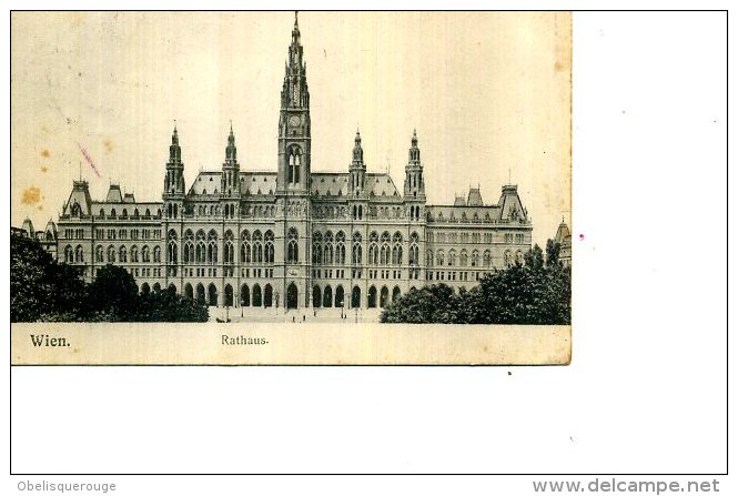 WIEN VIENNE Rathaus 1908 - Belvedere
