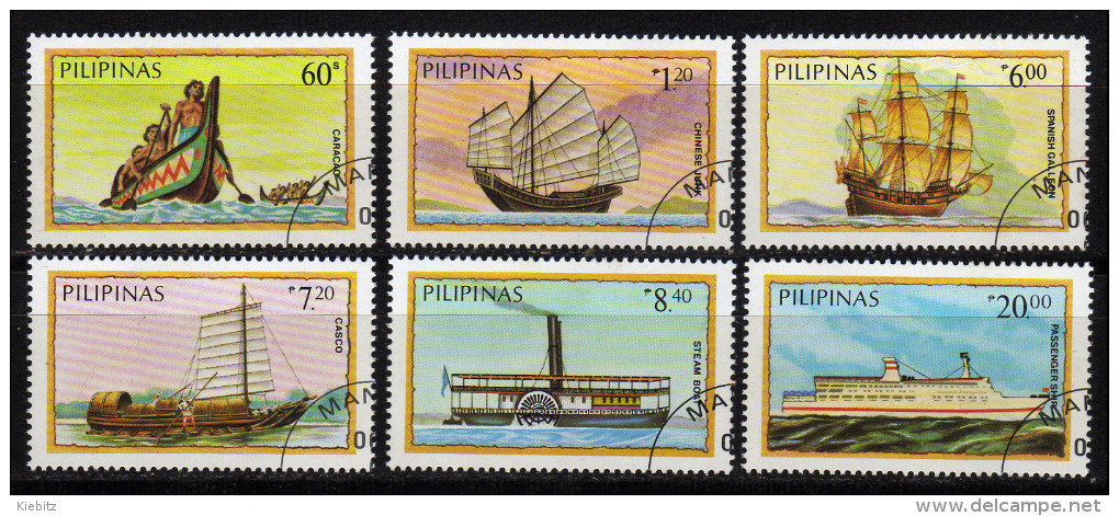 Philippinen 1984 - Schiffe - MiNr.1629-1634 Kompletter Satz - Schiffe