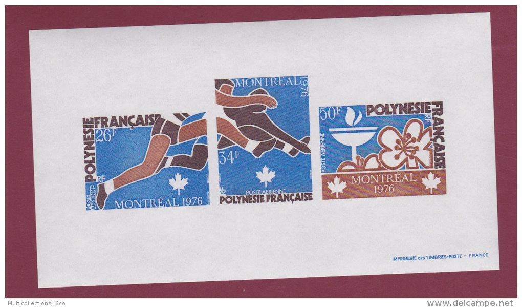 POLYNESIE FRANCAISE - 200215 - Jeux Olympiques MONTREAL 1976 Yvert  BF N° 3 En épreuve De Luxe Gommée - Non Dentelés, épreuves & Variétés