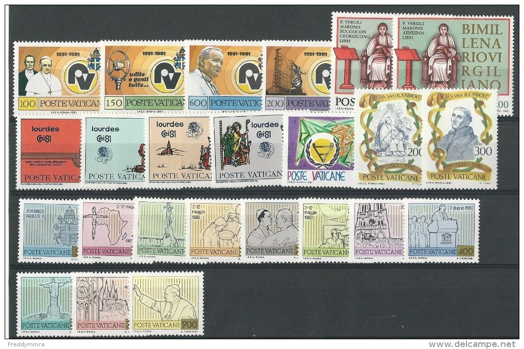 Vatican: Année 1981 ** (702/ 725) - Full Years