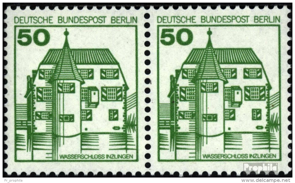 Berlin (West) 615A Wp Horizontale Couple Neuf Avec Gomme Originale 1980 Châteaux Et Serrures - Nuovi