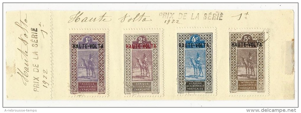 Feuillets Haute Volta 1922 - Used Stamps