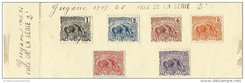 Feuillet Guyane 1905-1926 - Used Stamps
