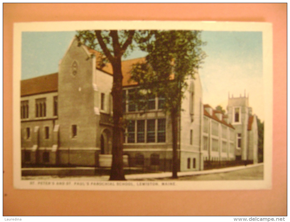 CP AMERIQUE - MAINE - LEWISTON - ST PERTER´S AND ST. PAUL´S PAROCHIAL SCHOOL - Lewiston