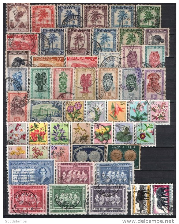 Belgian Congo Lot - One Page - All Stamps Are Different - Other & Unclassified
