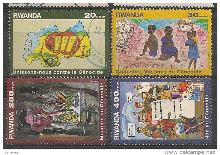 RWANDA 1411/14 Used Gest Obl - Oblitérés