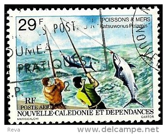 NEW CALEDONIA 29 FRANCS POISSONS & MERS FISHING SET OF 1 USEDNH 1970's(?)SG415 READ DESCRIPTION!! - Used Stamps