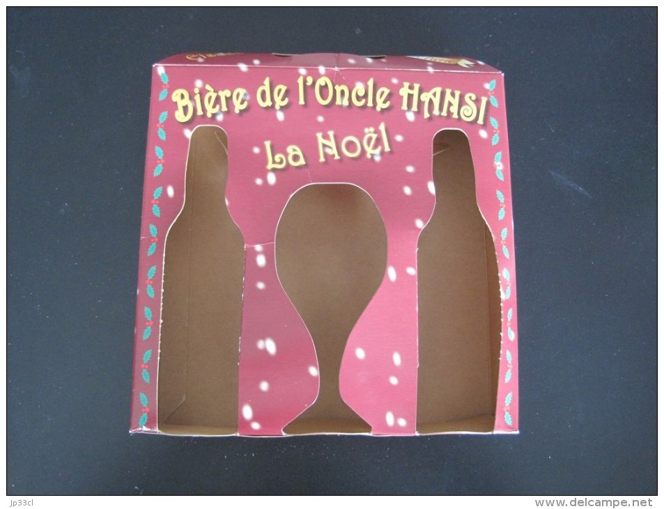 Carton D'emballage D'un Pack De 6 Bouteilles De Bière De Noël De L'Oncle Hansi (Brasserie De Saint-Pierre) - Andere & Zonder Classificatie