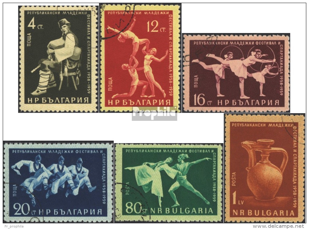 Bulgarie 1123-1128 (complète.Edition.) Oblitéré 1959 Festival Le Bulgare Jeunesse - Used Stamps