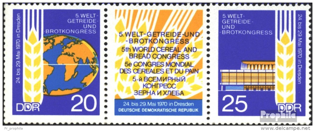 DDR Wzd224 Oblitéré 1970 Monde-céréales- Et Pain Congrès - Zusammendrucke