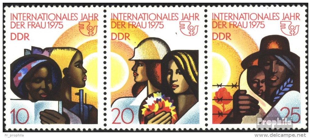 DDR Wzd322 (complète.édition) (bande De Trois Avec 2019-2021) Neuf Avec Gomme Originale 1975 Année Le Femme - Se-Tenant