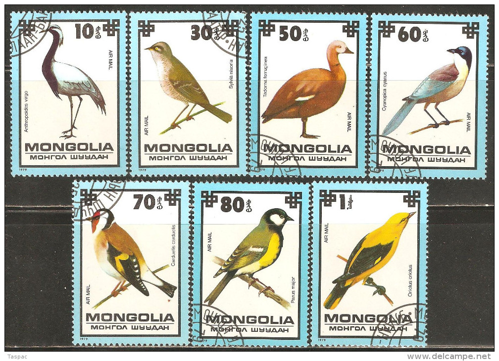 Mongolia 1979 Mi# 1256-1262 Used - Protected Birds - Mongolei