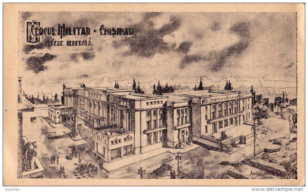 CHISINAU / KISHINEV / KICHINEW : CERCUL MILITAR / LE CERCLE MILITAIRE [ CASINO ] - ANNÉE: ENV. 1930 (d-555) - Moldavie