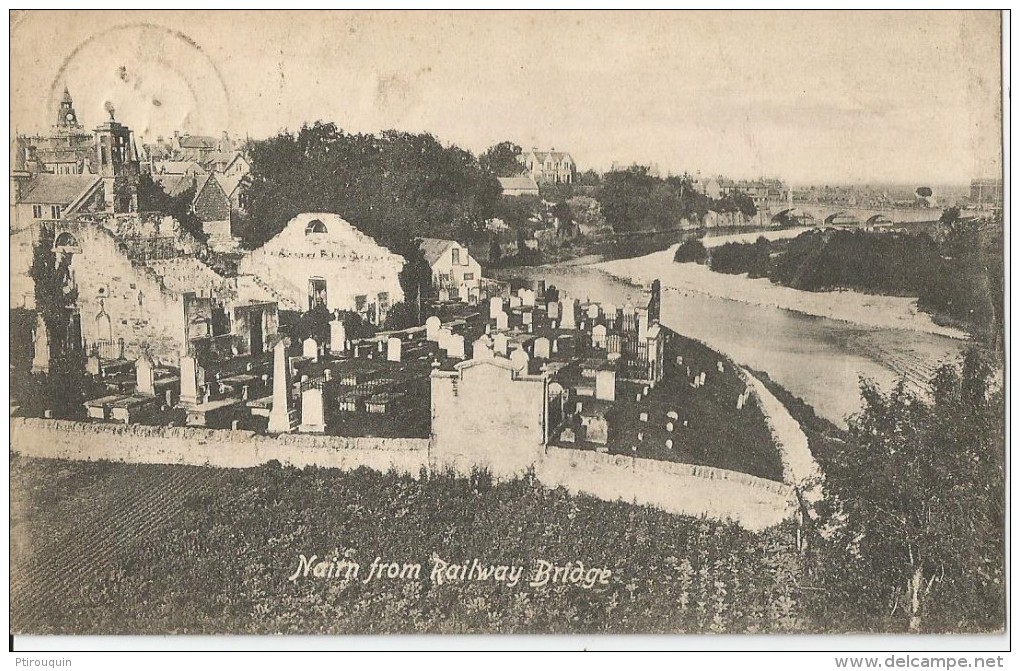 NAIRN FROM RAILWAY BRIDGE - Nairnshire