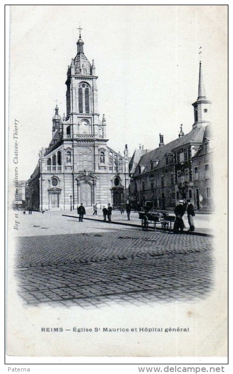 2535 Postal Francia  Reims Iglesia Y Hospital - Reims