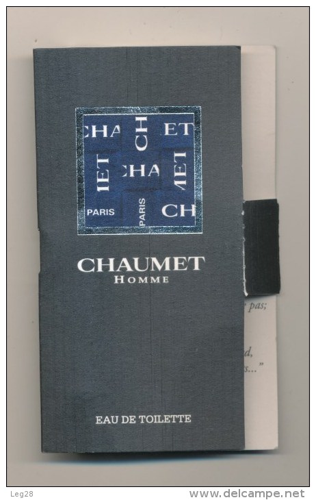 CHAUMET - Echantillons (tubes Sur Carte)