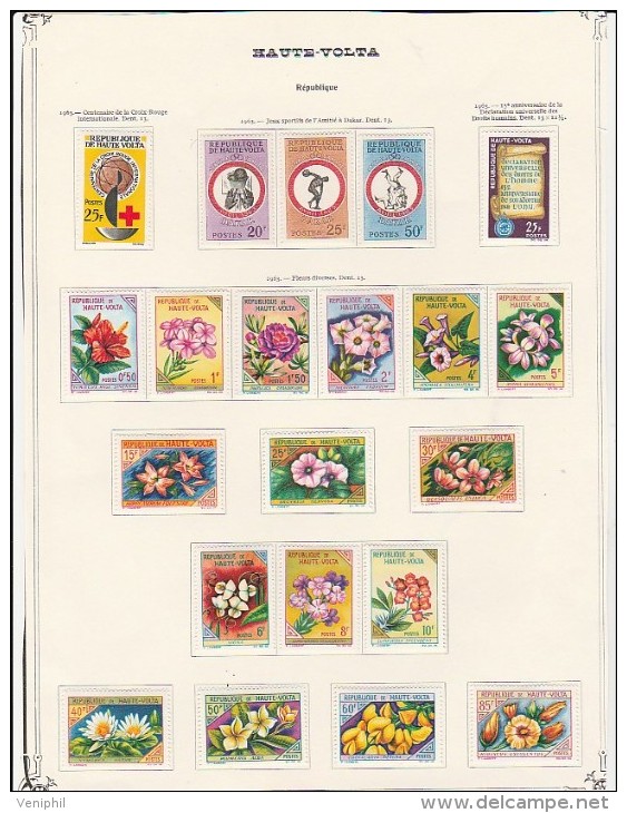 HAUTE-VOLTA - N° 110 A 130-  NEUF X ANNEE  1963   COTE: 18,55 € - Unused Stamps