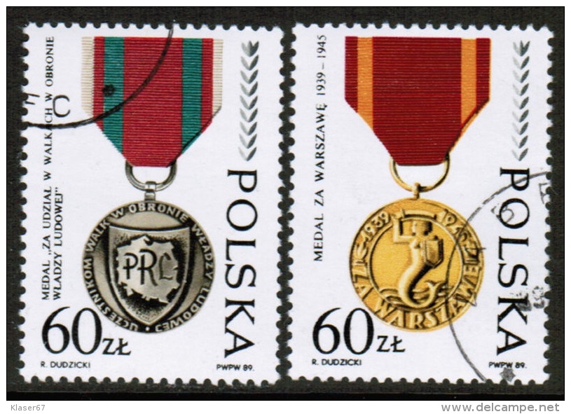 PL 1989 MI 3225-26 USED - Used Stamps