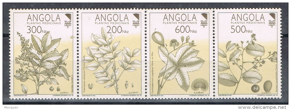 R 835. Serie Plantas Medicinales ANGOLA 1992, Num 274-277 ** - Angola
